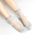 Lady attraktive Low Cut Großhandel Spitze Kristall Mode transparente Socken